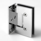 FORGE CHROME SHOWER HINGE GLASS TO WALL L-SHAPE 90 Degrees 10mm glass - Chrome